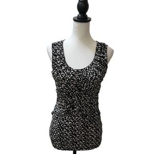 🌟 Nine West, sleeveless Black/White top, Size S